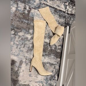 Elegant Tan Suede Knee-High Boots